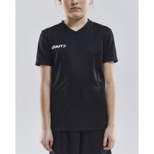 Craft Sport-Tshirt (Trikot) Squad Solid - lockere Schnitt, schnelltrocknend - schwarz Kinder
